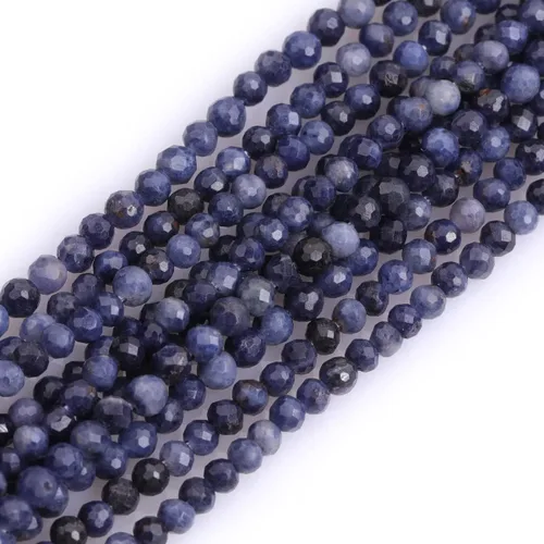Vista 94 de GEM-Inside Cuentas espaciadoras redondas facetadas de gemas de lapislázuli azul natural semipreciosas de 2mm para hacer joyas 15