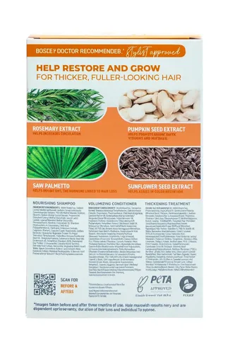 Vista 4 de Bosley paquete rejuvenecedor para adelgazamiento visible capilar y para pelo teñido de 3