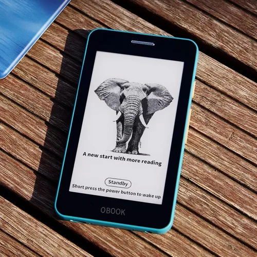 Vista 6 de OBOOK5 eReader, pantalla de 4.26" sin reflejos, 32G, cambios de página rápidos, luz frontal ajustable, semanas de duración de la batería, audiolibros