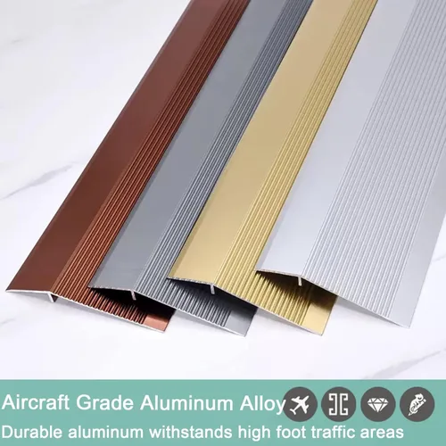 Vista 4 de HJXGQJM Floor Transition Strip, Threshold Strip for Laminate, Aluminum Floor Transition Threshold Strip, Floor Transition Strips Metal, for Wood
