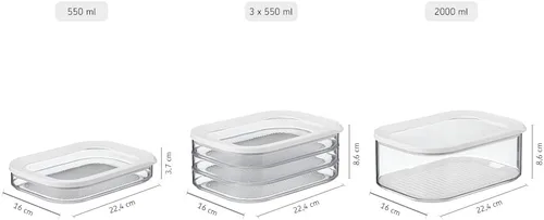 Vista 3 de Rosti Caja de almacenamiento con tapa transparente - Capacidad de 2000 mililitros, Caja para queso.