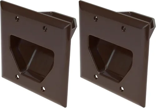 Vista 21 de DATA COMM Electronics 45-0001-BK - Placa empotrable de bajo voltaje de 1 banda, ocultador de cables, gestión de cables en la pared, cubierta