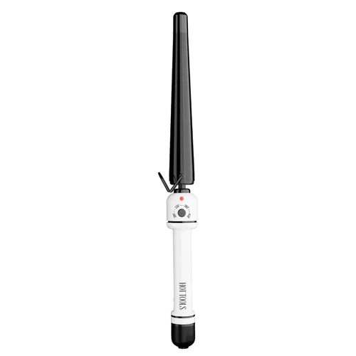 HOT TOOLS Rizador cónico extra largo profesional de cerámica nano para rizos brillantes, 3/4 a 1 1/4 pulgadas