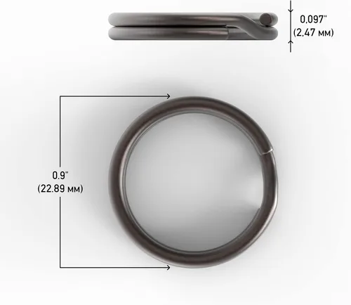 Vista 3 de Paquete de 100 llaveros divididos a granel – 0.9 pulgadas (0.906 in) de acero resistente para llaves, manualidades y proyectos de bricolaje, Marrón