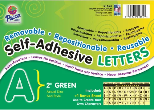 Vista 9 de Pacon 0051652 - Plantillas de letras, 2 pulgadas, color amarillo