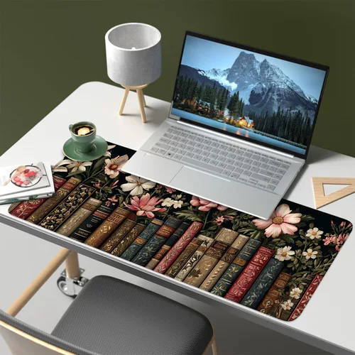 Vista 6 de Alfombrilla para mouse, antideslizante grande con bordes cosidos, tapete de escritorio para escritorio, laptop, computadora, teclado, protector