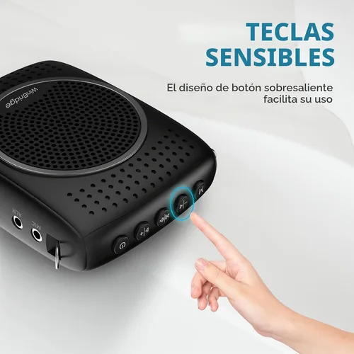 Vista 5 de Juego de micrófono y altavoz de amplificador de voz ultra portátil S309
