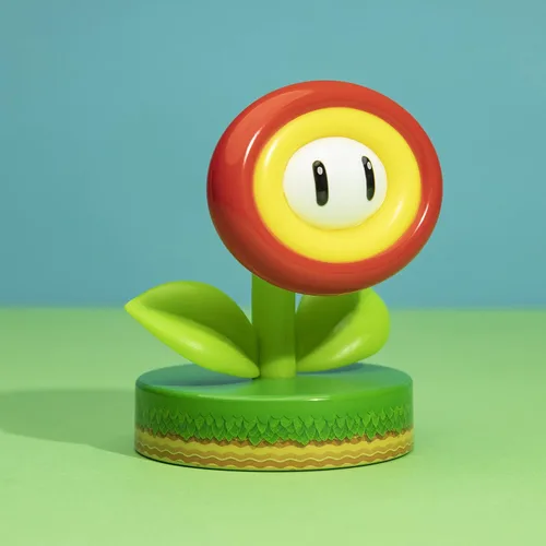 Vista 6 de Paladone Super Mario Fire Flower Icon Light - Producto oficial de Nintendo, color verde
