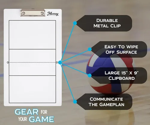 Vista 2 de Murray Sporting Goods sujetapapeles para entrenadores de borrado en seco Pizarra blanca de doble cara