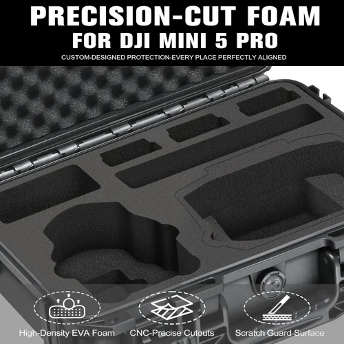 Vista 3 de Funda para DJI Mini 5 Pro Drone - Caja de transporte impermeable para Fly para RC 2/RC-N3