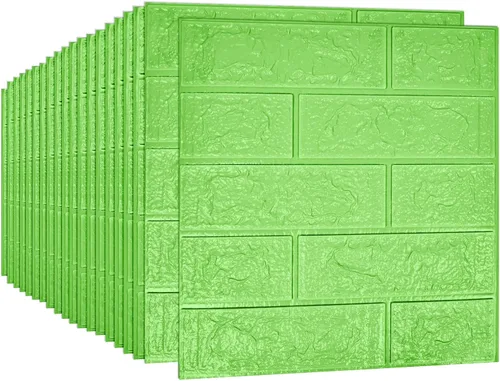 Vista 11 de 10 paneles de pared 3D plateados, cobertura de 14.5 pies cuadrados, adhesivo imprimible con paneles de pared de espuma de polietileno autoadhesivos