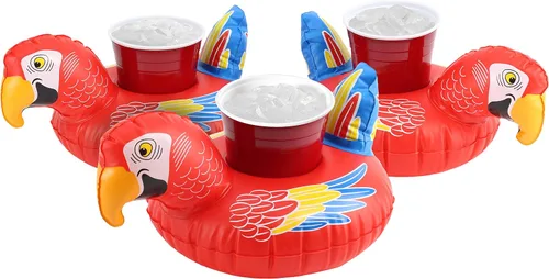 Vista 8 de GoFloats Inflatable Pool and Hot Tub Drink Holders (3 Pack) (Choose - Unicorn, Flamingo, Palm Tree and More)