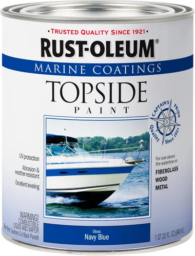 Vista 13 de Rust-Oleum 207000 Pintura para revestimiento de cubierta marina, cuarto de galón, color blanco semibrillante 32 onzas líquidas (paquete de 2)