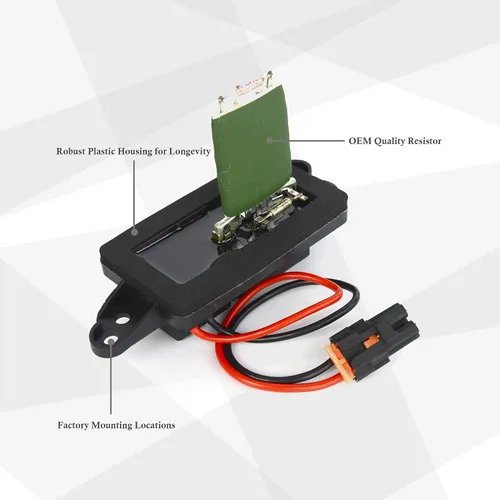 Vista 5 de 89019088 HAVC Resistencia de motor soplador compatible con Escalade ESV EXT Chevy Avalanche Silverado Suburban Tahoe GMC Sierra Yukon 2003-2007