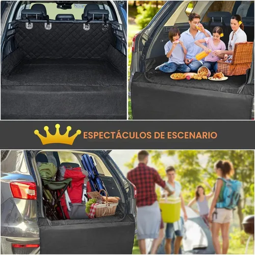Vista 6 de ANOSOSPECIAL Funda acolchada impermeable para asiento de maletero con protector de solapa para parachoques, ajuste universal para automóviles