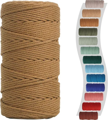 Vista 35 de NOANTA - Cuerda de macramé color verde aguacate, 2 mm x 220 yardas, cuerda de algodón colorido para colgar en la pared, ganchos de plantas