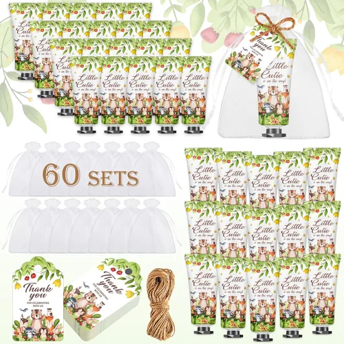 60 Juegos de Crema de Manos para Bebés, Recuerdos de Fiesta y Regalos para Invitados, Despedida de Soltera, Loción de Manos de Tamaño de Viaje en