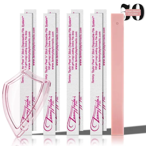 Vista 14 de Tammy Taylor Tablas de esmeril de grano 180 para uñas naturales, 100/180 Limas para Uñas, limas de uñas profesionales para mujeres, herramientas