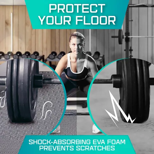 Vista 5 de Yes4All - Tapetes de espuma para hacer ejercicio interconectables por los bordes, para el piso, artículo de gimnasio, baldosas de EVA