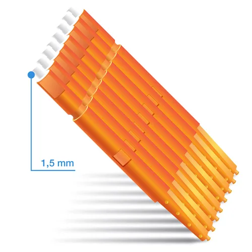 Vista 3 de JB White Paquete de 24 filtros de cera para audífonos - Compatible con Starkey Hear Clear - Altura: 0.059 in Diámetro 0.067 in, Naranja