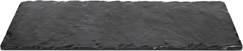 Vista 15 de Restaurantware Voga - Platos de servir de 10 x 20 pulgadas, 4 tablas rectangulares de charcutería, imitan el aspecto de la melamina negra pizarra