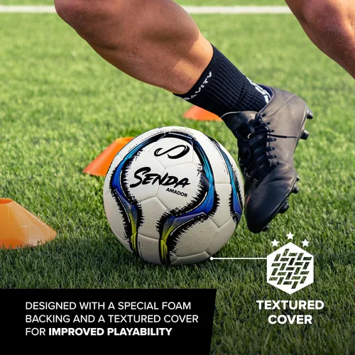 Vista 3 de Senda Balón de fútbol Amador, certificado de comercio justo Púrpura