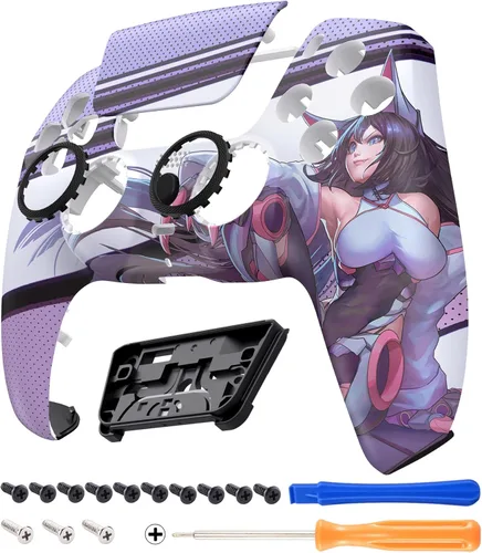 Vista 30 de eXtremeRate Luna Redesigned Front Shell Touchpad Compatible with ps5 Controller BDM-010 020 030 040 050, The 100 Cash Money Replacement Faceplate