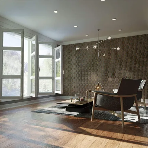 Vista 19 de 7 1/2"W X 11 3/8"H Pequeños Hastings Decorativos Paneles De Pared De Madera De Calado, Roble Rojo