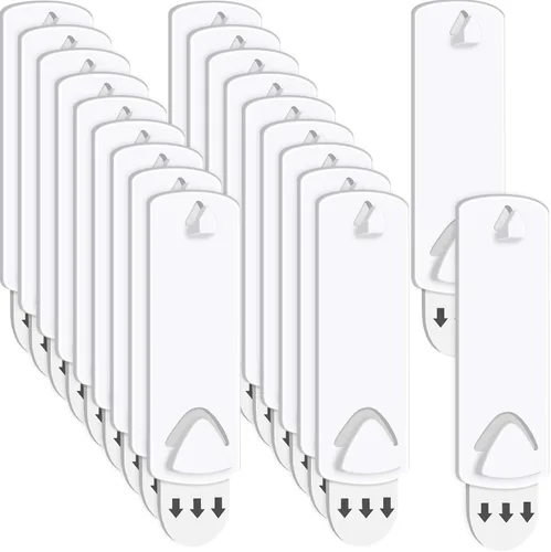 Vista 10 de Jetec 8 ganchos adhesivos para marcos sin daños, ganchos adhesivos para el hogar, baño, cocina, puerta, armario, color blanco