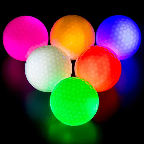 Vista 9 de THIODOON Glow in The Dark Golf Balls Light up Led Golf Balls Night Golf Gift Sets for Men Kids Women 6 Pack (6 Colors in one)