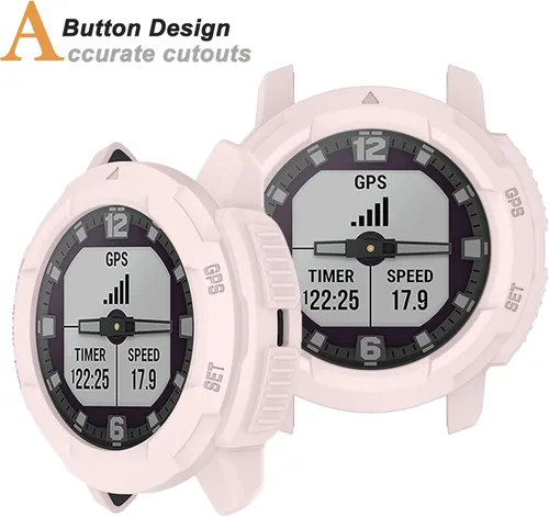 Vista 4 de Miimall Compatible con Garmin Instinct Crossover Case, resistente a los arañazos Anti-caída TPU Funda de protección militar para accesorios Instinct