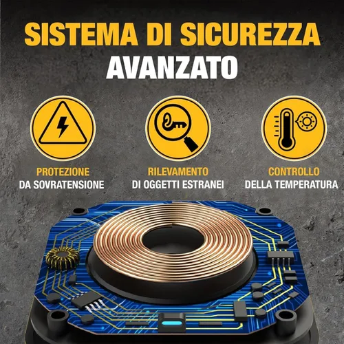 Vista 7 de DEWALT - Cargador inalámbrico resistente de 10 W máximo, almohadilla de carga rápida inalámbrica compatible con iPhone 17/16/15/14/13/12/11/X/8 Pro