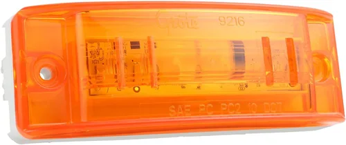 Grote 47163 Supernova - Luz LED de marcador de holgura sellada Turtleback II con lente óptica y pin macho (calificación PC) - Ámbar