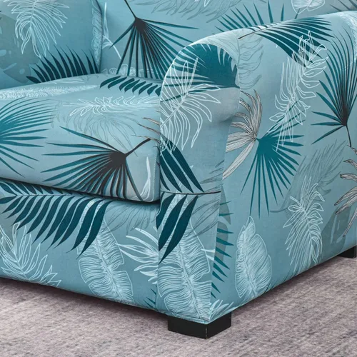 Vista 5 de HOTNIU 4 fundas elásticas para sofá (1 funda de sofá + 3 fundas de cojín), fundas de sofá antideslizantes, protector de muebles de sofá, ajuste
