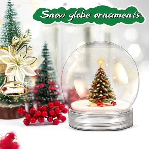 Vista 8 de YARNOW Globo de agua de plástico transparente con tapa de rosca, globo de agua rellenable vacío, estuche de exhibición de globo de recuerdo