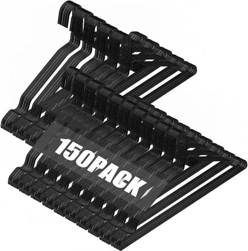 Vista 18 de SPECILITE Perchas de Alambre Paquete de 50, Perchas de Alambre de Metal para Ropa a Granel para Abrigos, Perchas de Metal que Ahorran Espacio