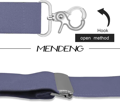 Vista 3 de MENDENG Tirantes para hombre Vintage Bronce Snap Ganchos ajustables para padrinos de boda