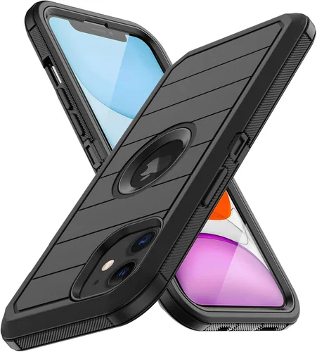 Vista 9 de Funda para iPhone 11, con protector de pantalla integrado, protección resistente contra caídas, cuerpo completo, a prueba de golpes, a prueba