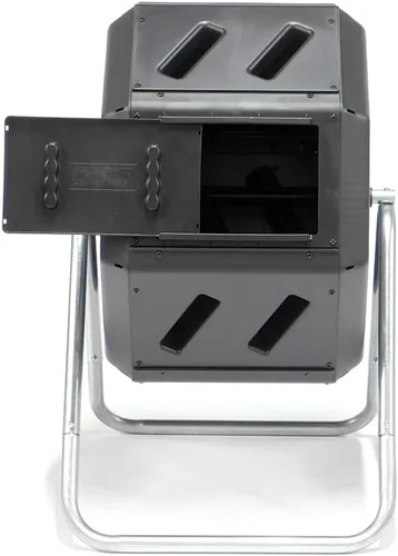 Vista 6 de FCMP Outdoor IM2000 - Compostador giratorio para exteriores fabricado en Canadá, 100% de resina reciclada - Recipiente giratorio de compostaje