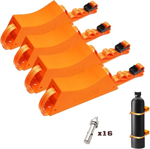 Vista 7 de Soporte de pared cilíndrica, soporte de tanque de nitrógeno resistente con tornillos SUS 304 y correa de 59 pulgadas compatible con 4 a 12 pulgadas