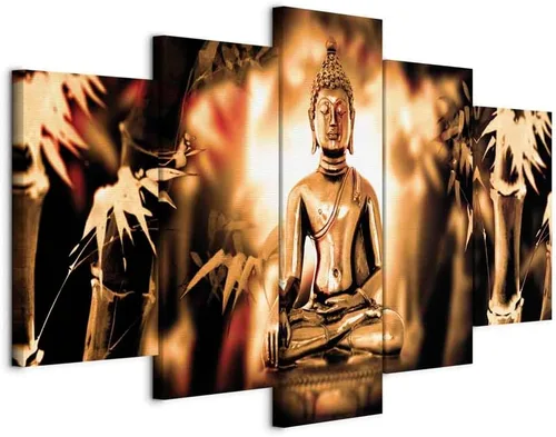 Vista 40 de artgeist Lienzo acústico para pared, 40 x 20 pulgadas, 5 piezas de imagen con espuma acústica de impresión de sonido, sala de arte acústica #01