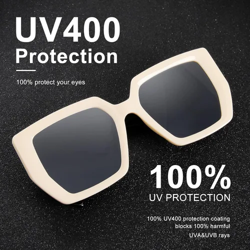 Vista 2 de OKH Oversized Sunglasses for Women Trendy Square Sun Glasses UVA UVB Protection