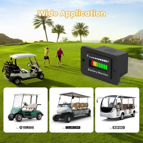 Vista 7 de BM210 12V 24V 36V 48V 60V 72V Medidor de Batería, Display de Voltaje LED Impermeable, Medidor de Batería para Ácido y Litio para Carrito de Golf