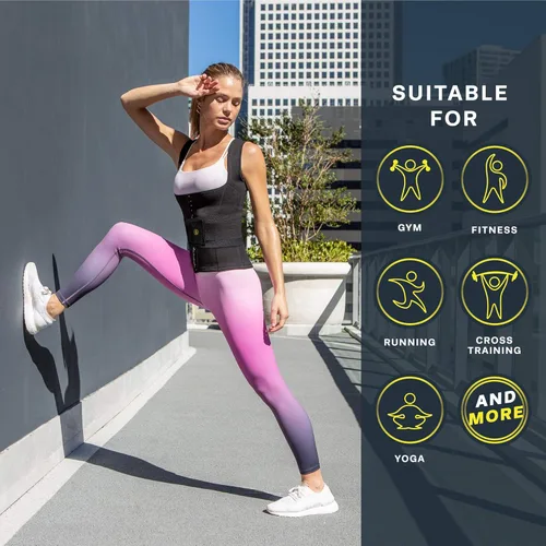 Vista 5 de HOT SHAPERS Cami - Chaleco de cintura caliente con entrenador de cintura para mujer