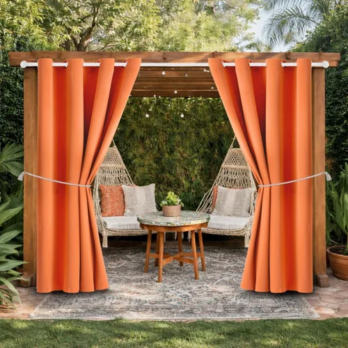 Vista 17 de DIVA EN CAMINO DEC Cortina de patio para exteriores, impermeable, oscurecimiento, con aislamiento térmico, cortinas interiores para dormitorio