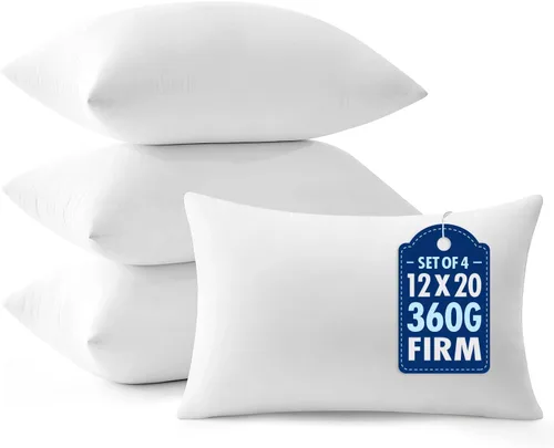 Vista 9 de MIULEE - Rellenos de almohadas decorativas, 14x36 pulgadas con relleno de fibra virgen 100% para cama y sofá