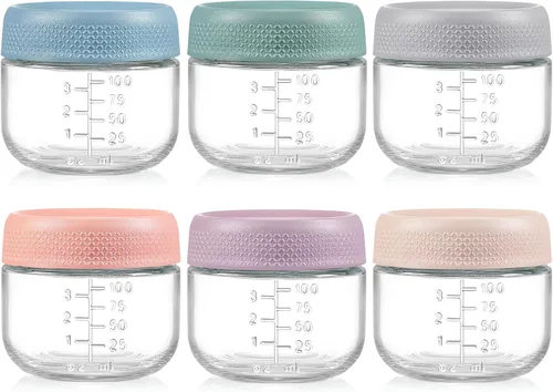 Vista 9 de NETANY Recipientes de vidrio para aderezo de ensalada de 2 onzas, paquete de 6 recipientes pequeños para salsa con tapas y mini recipientes