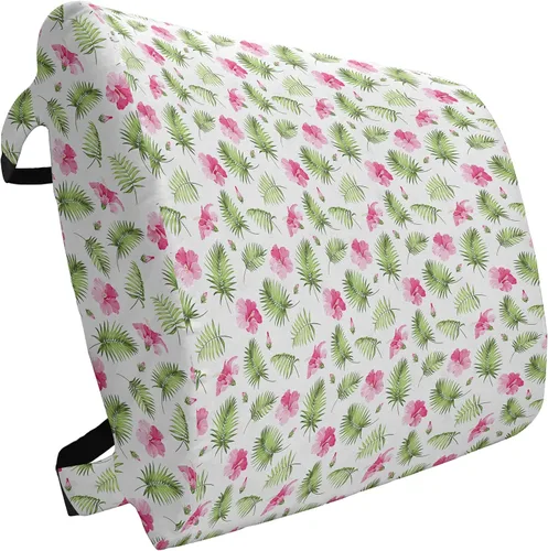 Vista 65 de Ambesonne Almohada de viaje para pizza, con patrón dibujado a mano, menú de pizzería, comida rápida, deliciosa comida gourmet, accesorio de viaje