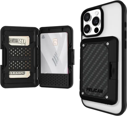 Vista 10 de Pelican MagSafe Cartera para iPhone - Cartera Magnética Snap-On de Alta Resistencia MIL-STD y Tarjetero para Teléfono - Estuche Duro Desmontable