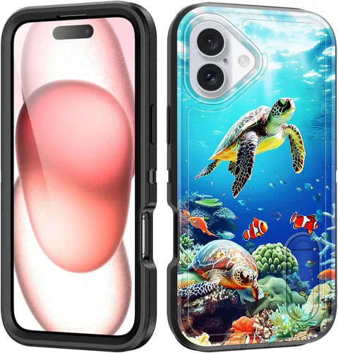 Vista 53 de Funda para iPhone Air con soporte integrado, a prueba de golpes, polvo y caídas, 3 capas, grado militar, funda protectora para iPhone Air de 6.5